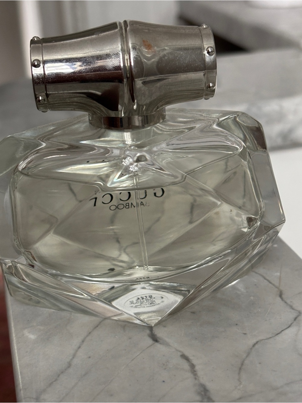 Gucci Bamboo Clear Glass Bottle with Silver Cap - Picture 3 of 5